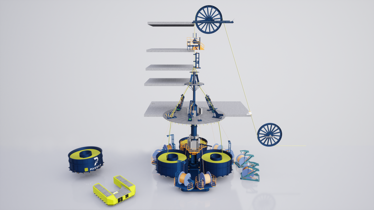 An illustration of a VLM with basket mover and a basket