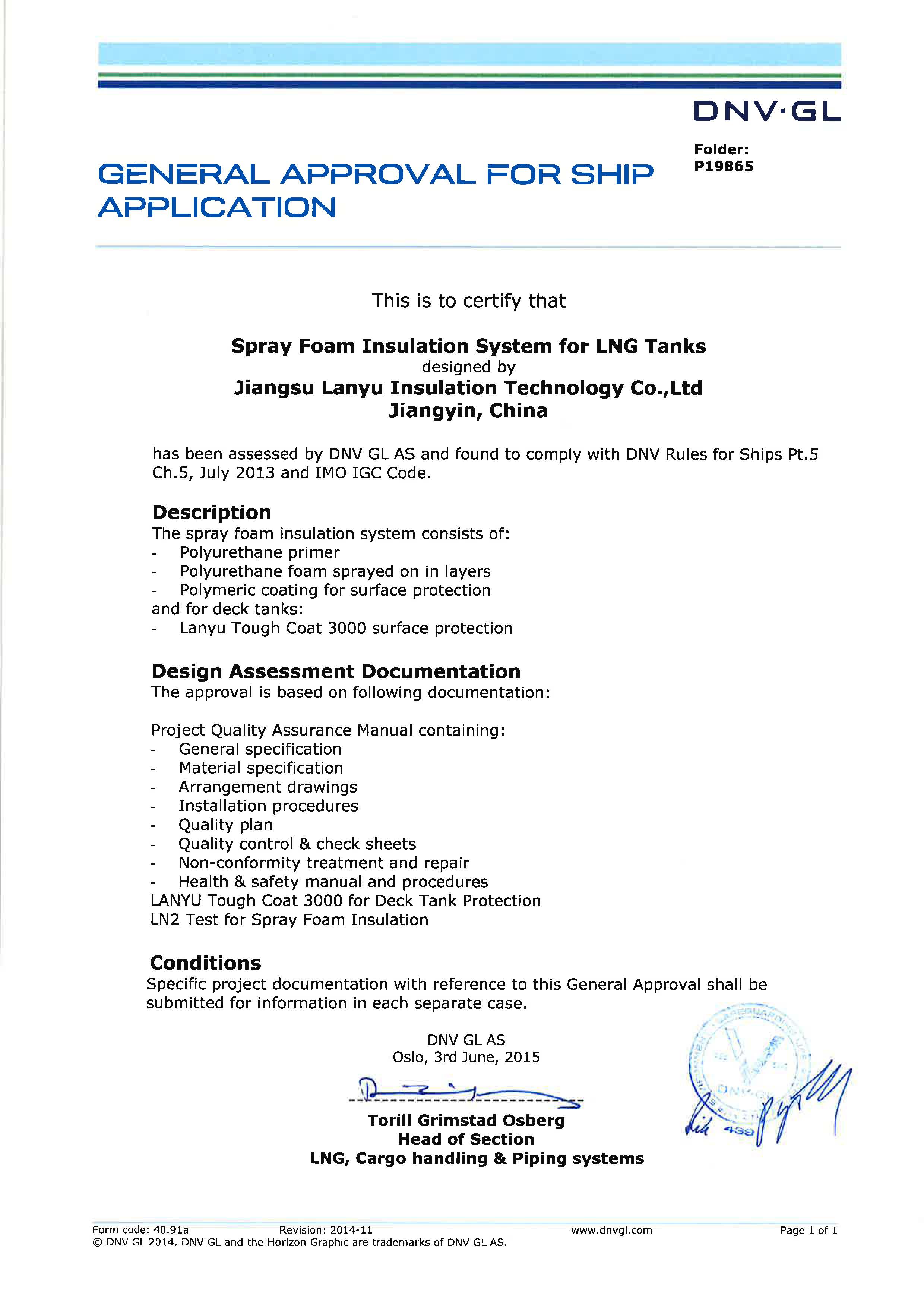 DNV-C TANK GASA Approval (scan)